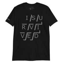 Load image into Gallery viewer, Unisex '#ISURVIVED' Logo T-Shirt